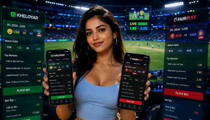 Comparison of betting apps like Kheloyar on smartphones during cricket betting