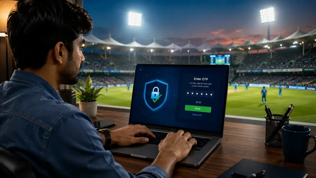 User securely logging into Kheloyar with account protection and verification.